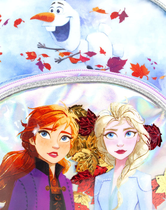 Disney Frozen 2 Elsa & Anna Falling Leaves Metallic Backpack