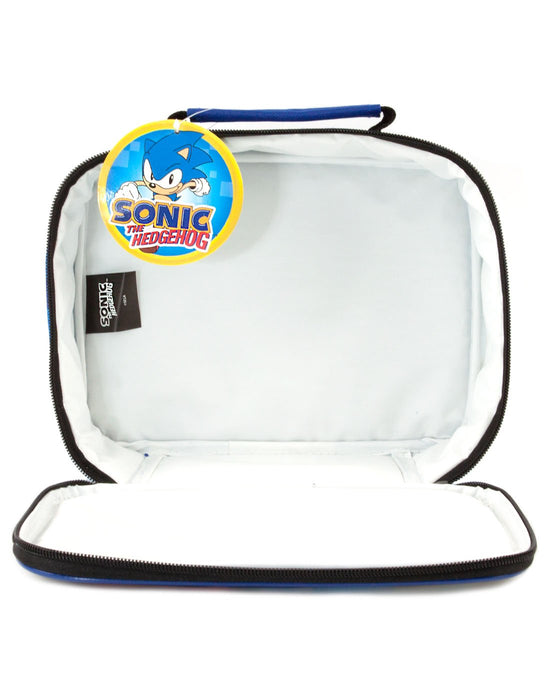 Sonic The Hedgehog Retro Style Gaming Lunch BagOFFICIALLY LICENSED SONIC MERCHANDISE - This fantastic lunchbox is 100% official Sonic The Hedgehog merchandise and has a high quality design and finish. The lunch box is a fun and practical gift idea for a birthday, Christmas or any other special occasion.
