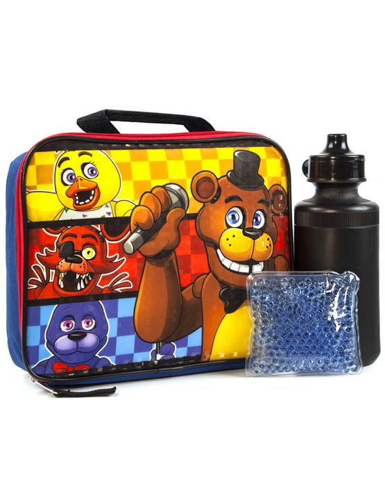 Five Nights At Freddy's FNAF School Backpack Lunch Box Water Bottle 5 Piece Set
