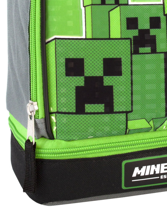 Minecraft Kids Lunchbox Creeper Zip Compartment Green Lunch bag Vanilla Underground Minecraft Kids Lunchbox Creeper Zip Compartment Green Lunch bag Vanilla Underground