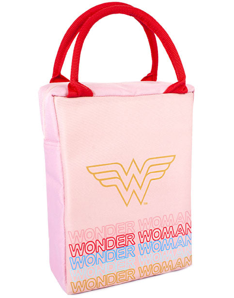 Wonder Woman Rectangular Tote Style 3 Piece Lunch Bag Pink
