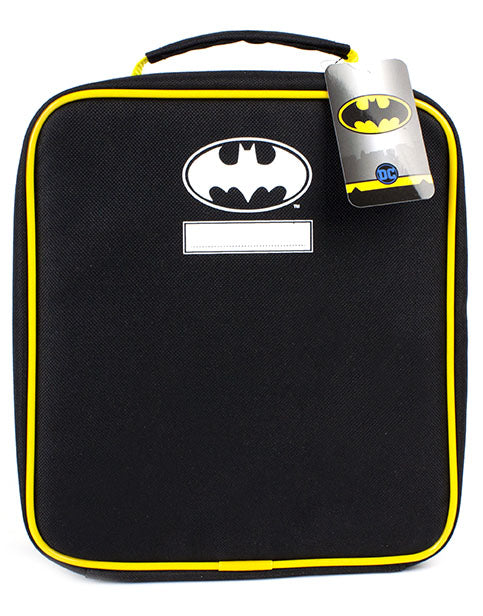 DC Batman Logo Comic Print 3 Piece Lunch Bag Set Black