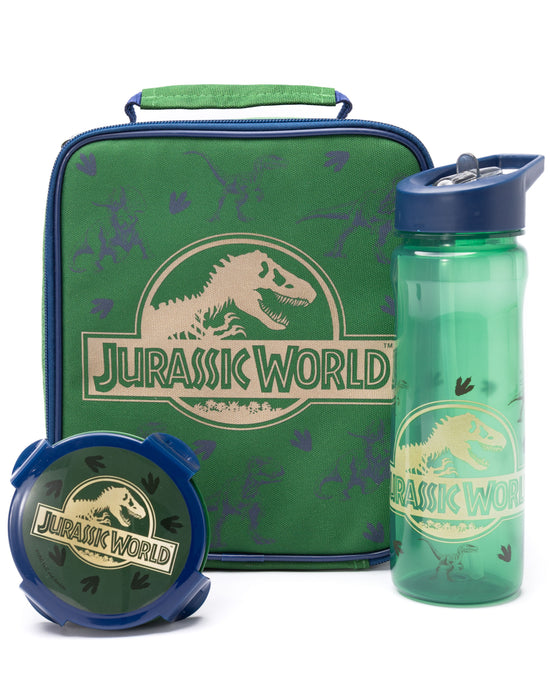 Jurassic World Childrens Piece Lunch Bag, Bottle Snackpot Set