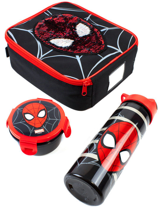 Spider-Man Childrens/Kids Lunch Box Set (Pack Of 3)