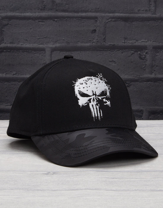The Punisher Cap Marvel The Punisher Cap Mens Adults Black