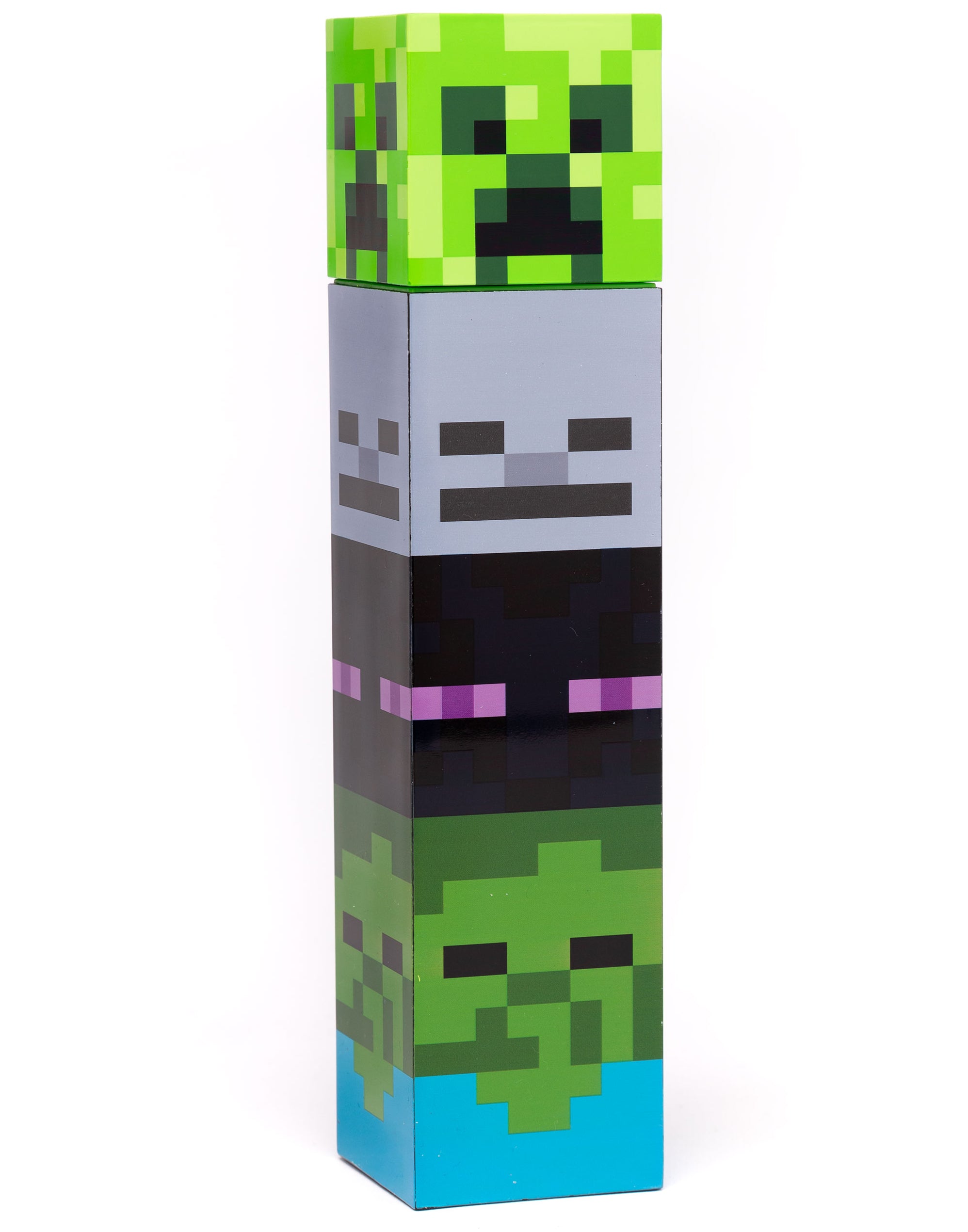 Minecraft Water Bottle For Kids Square Mobs 650ML - Green โ Vanilla ...