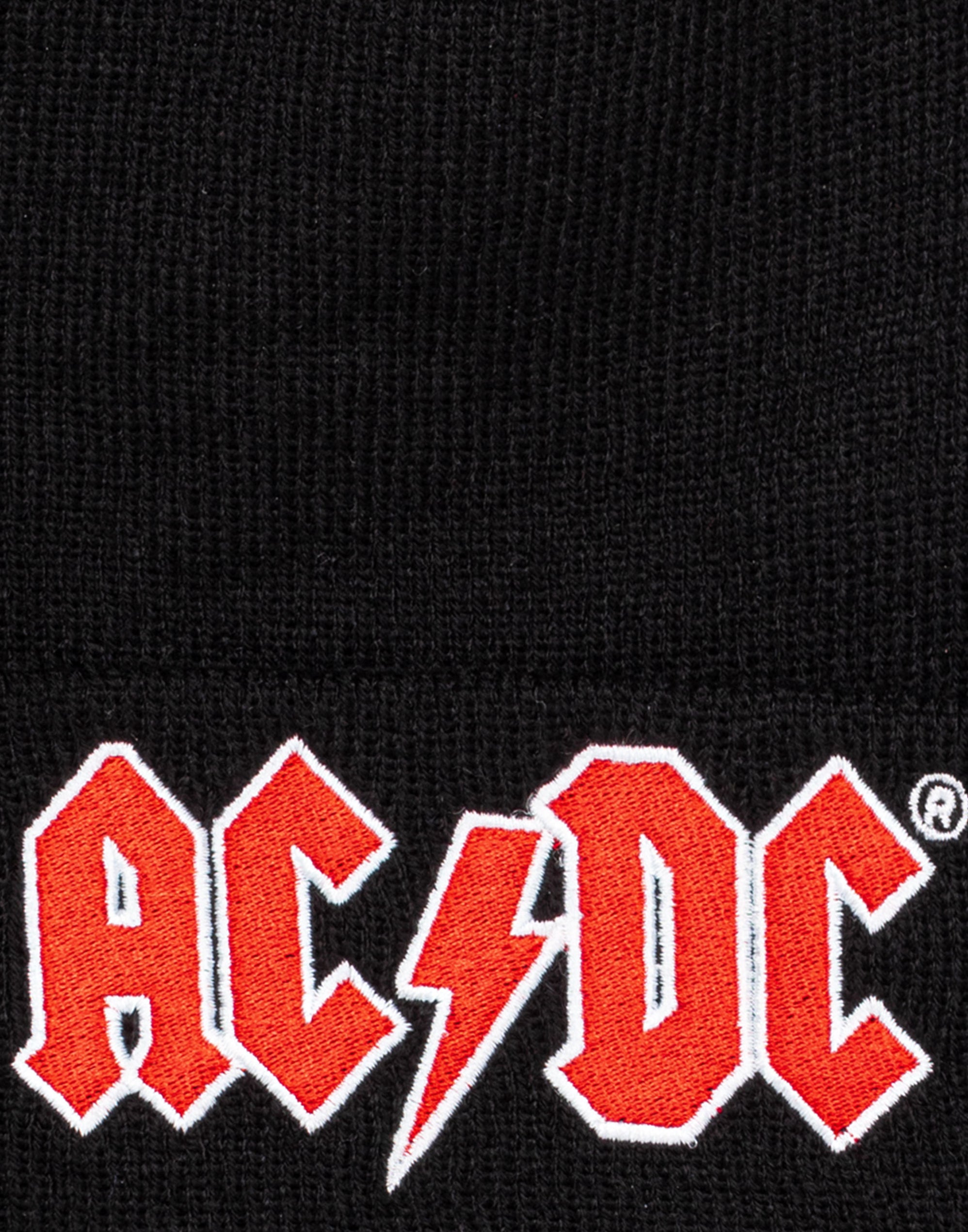 AC/DC Red Logo Band Beanie Black — Vanilla Underground