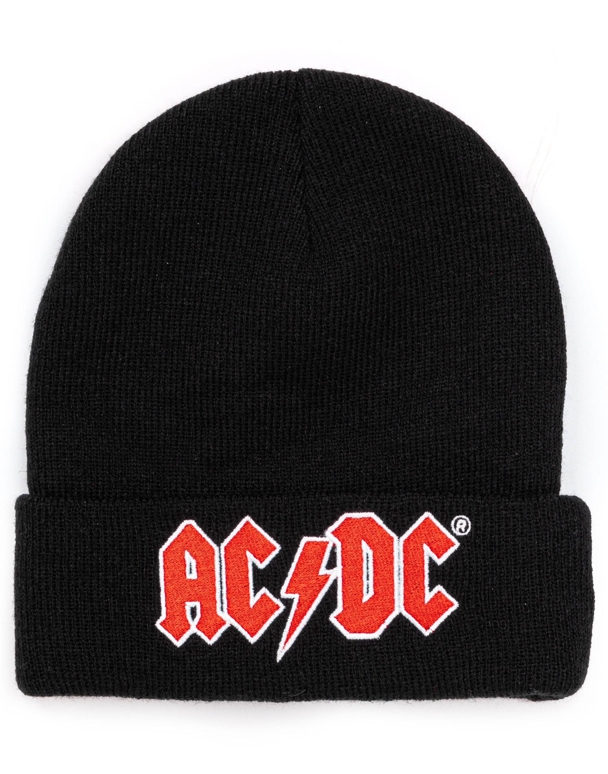 AC/DC Red Logo Band Beanie Black — Vanilla Underground