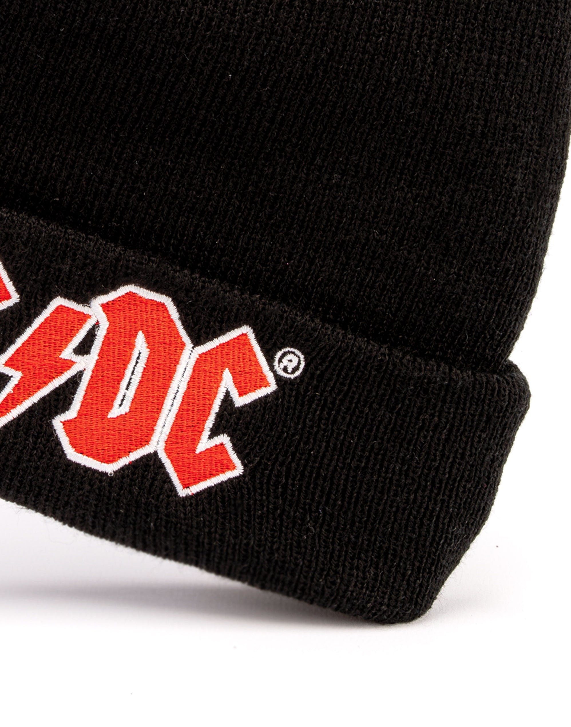 AC/DC Red Logo Band Beanie Black — Vanilla Underground