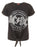 AC/DC High Voltage Sequin Girl's Acid Wash Tie Front T-Shirt