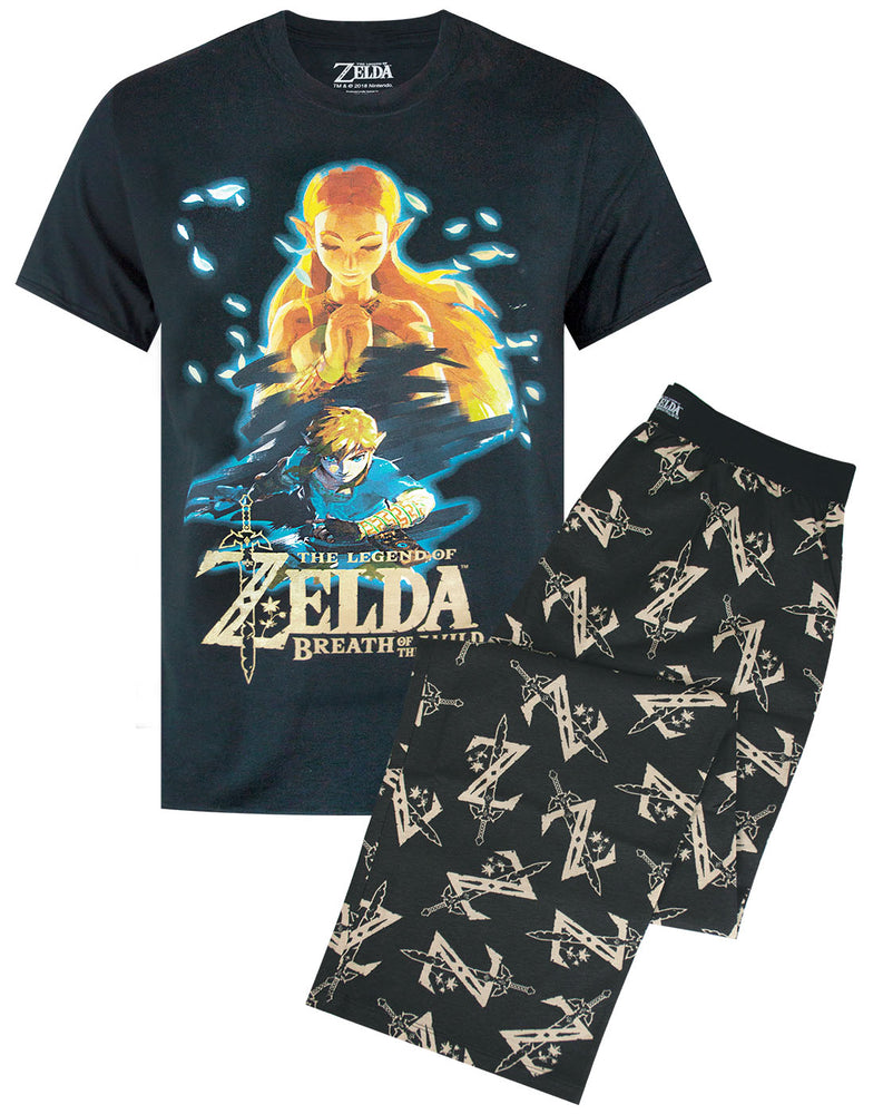 The Legend of Zelda Breath Of The Wild Mens T-Shirt and Lounge Pants Pyjama Set