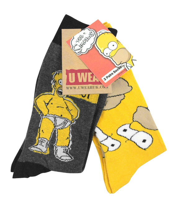 The Simpsons 2 Pack Mens Socks