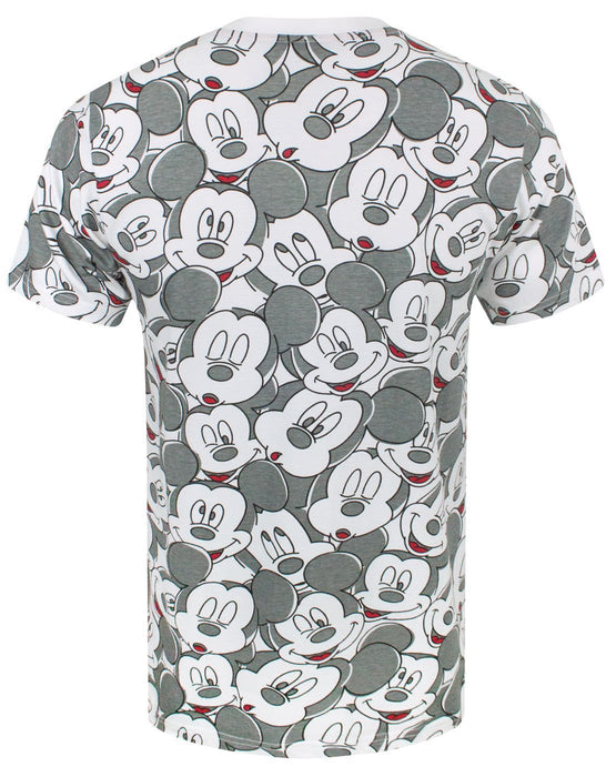 Disney Mickey Mouse Face All Over Print Men's T-Shirt