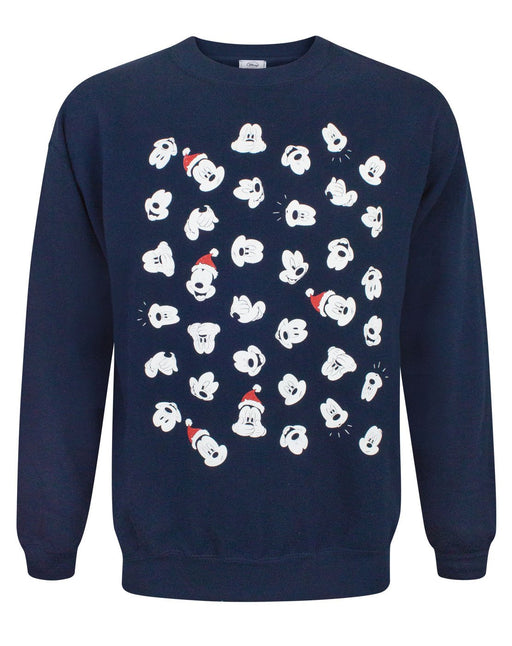 Disney Mickey Mouse Faces Christmas Sweatshirt
