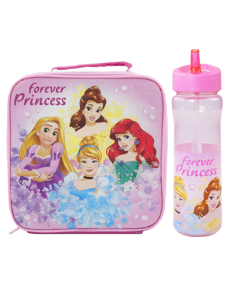 Disney Princess Forever Princess Lunchbox Bag and Water Bottle Bundle Set