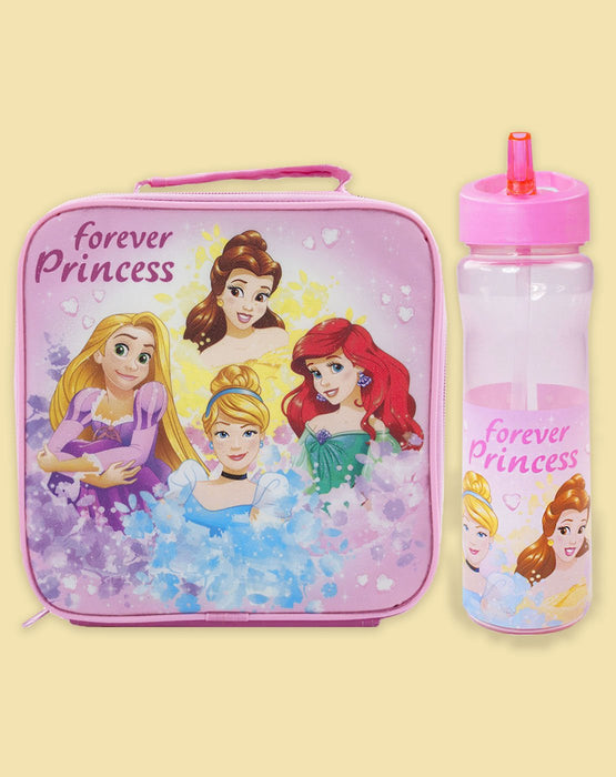 Disney Princess Forever Princess Lunchbox Bag and Water Bottle Bundle Set