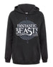 Felpa Con Cappa Fantastic Beasts 2 "Creature Pile Up" | Nera, Uomo | Taglie SM-5XL | Nuova Senza Etichette
