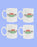 Friends Central Perk TV Series White Espresso Mugs 4 Cup Set