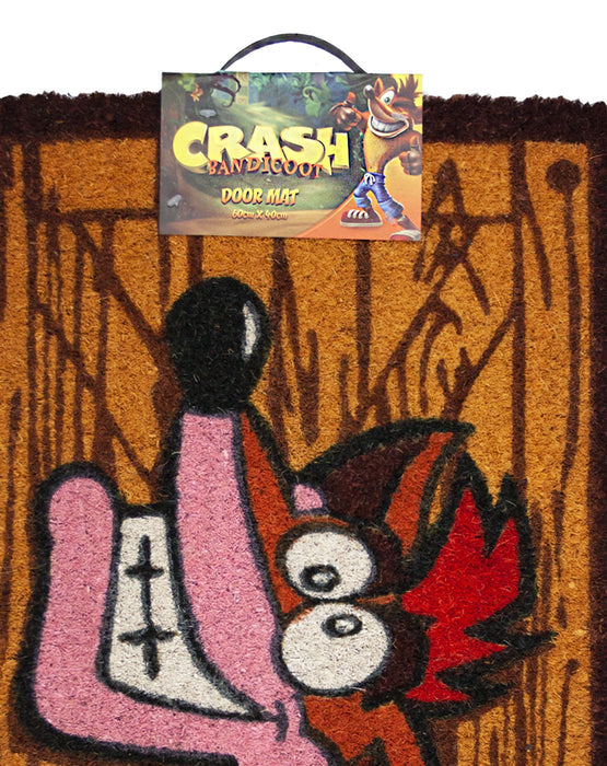 Crash Bandicoot Extra Life Crate Brown Door Mat 40x60cm