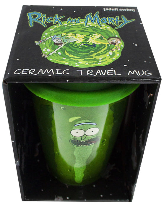 Rick And Morty Pickle Rick Green Travel Mug 12oz/340ml