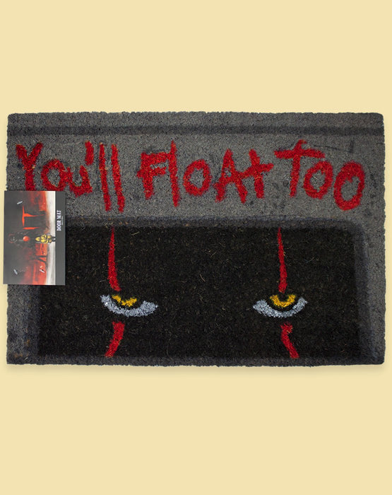 Stephen King's IT Pennywise the Clown "You'll Float Too" Door Mat