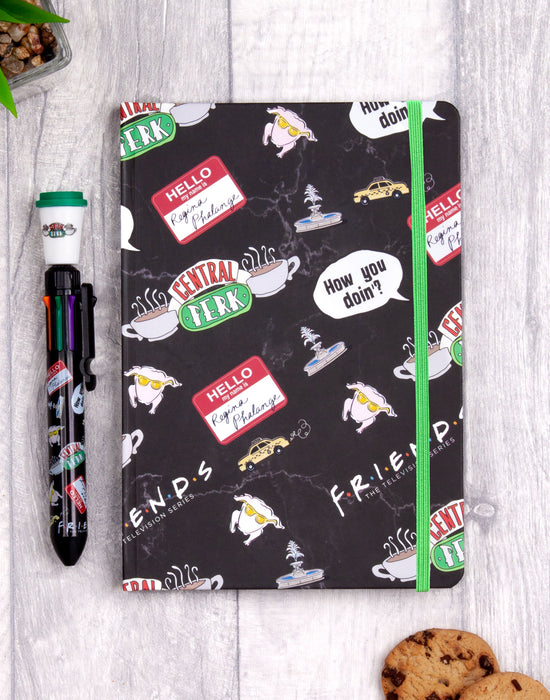 This set comes with an A5 book that has lined paper ideal for taking notes and drawing! Matched with a cool ballpoint pen that has black, blue, orange, green, purple and pink ink making a fun addition to your school stationery set