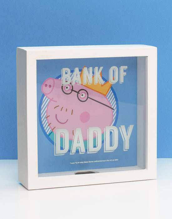 Peppa Pig Money Box For Dads | Bank Of Dad Wooden Piggy Bank | Daddy George Peppa Pig Saving Bank From Kids Merchandise