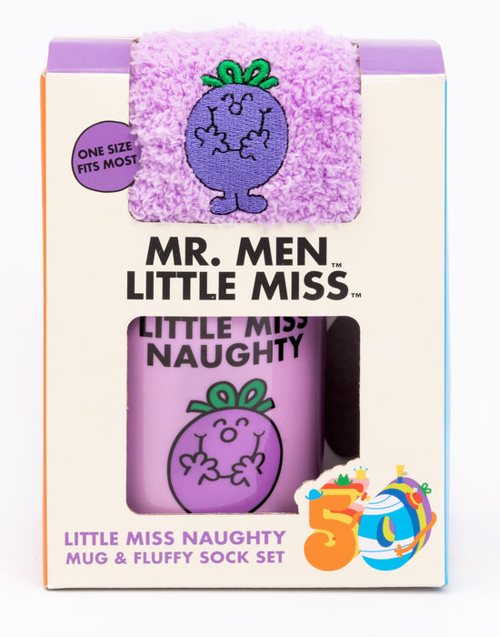 Little Miss Naughty Ladies & Teens Mug & Fluffy Sock Set