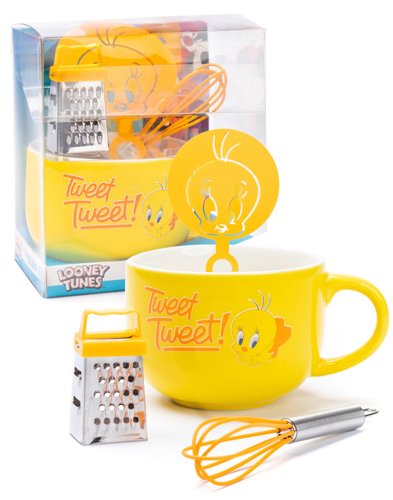 Looney Tunes Mug Stencil Accessories Yellow Tweety Cappuccino Cup