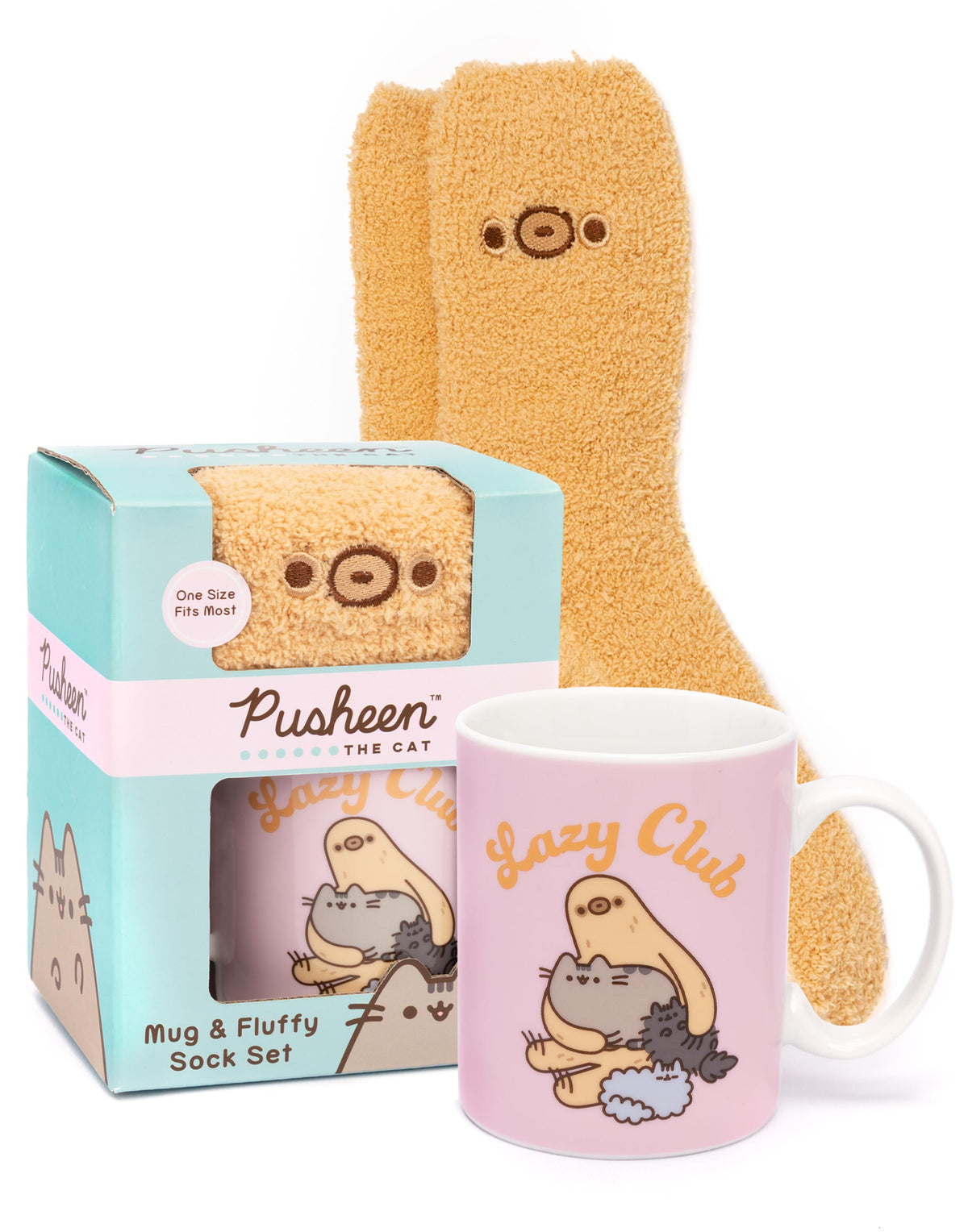 pusheen handschuhe Pusheen The Cat & Sloth Lazy Club Mug & Fluffy Sock Gift Set