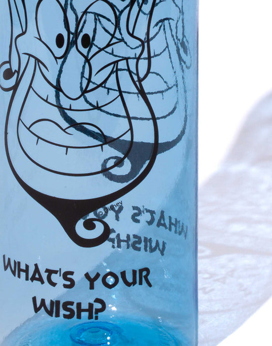  Adults and kids sports bottle features the loved genie character with his famous quote 'Whats your wish?' making a must have Aladdin gift! 