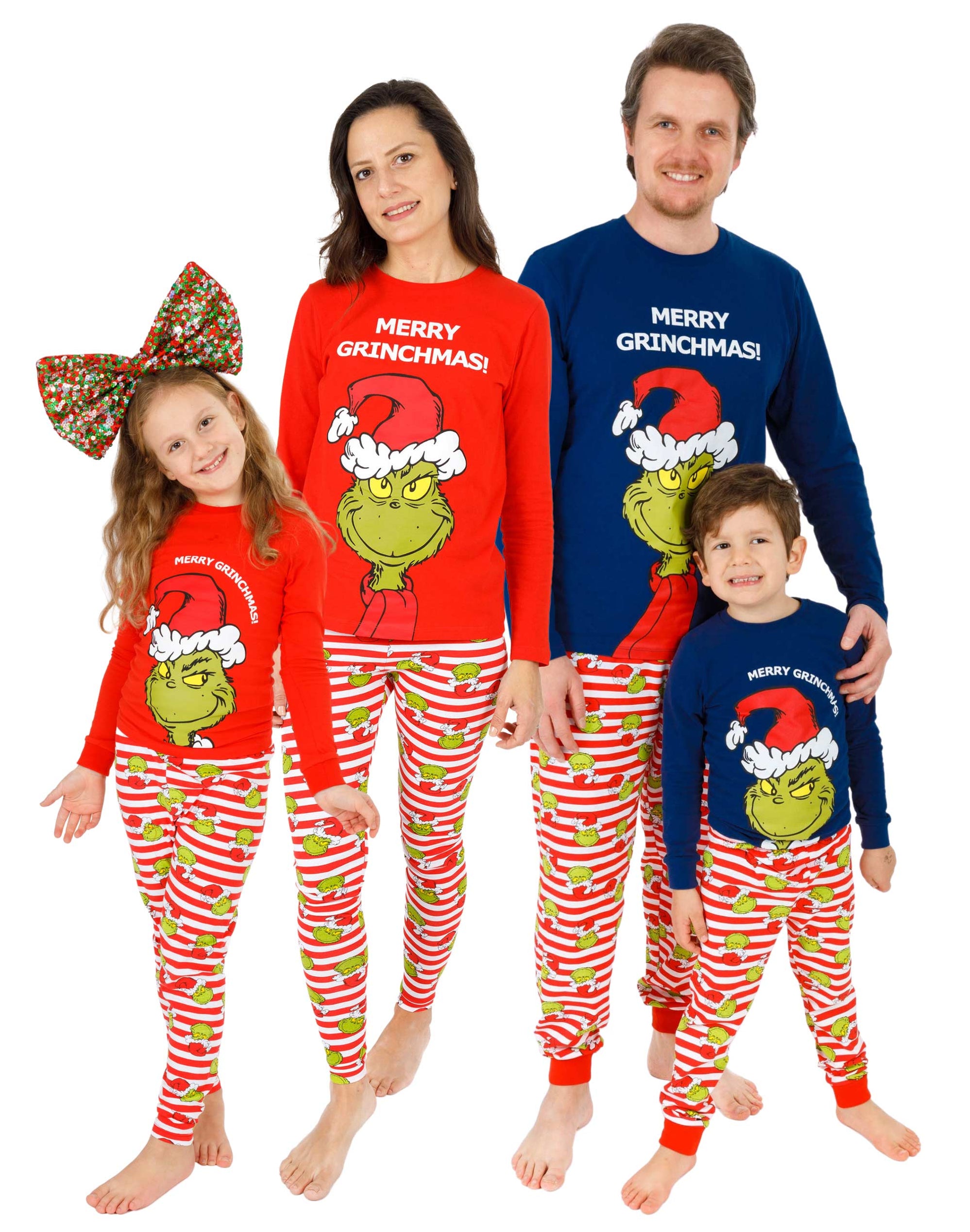 The Grinch Matching Family Christmas Pyjamas For Adults & Kids ...