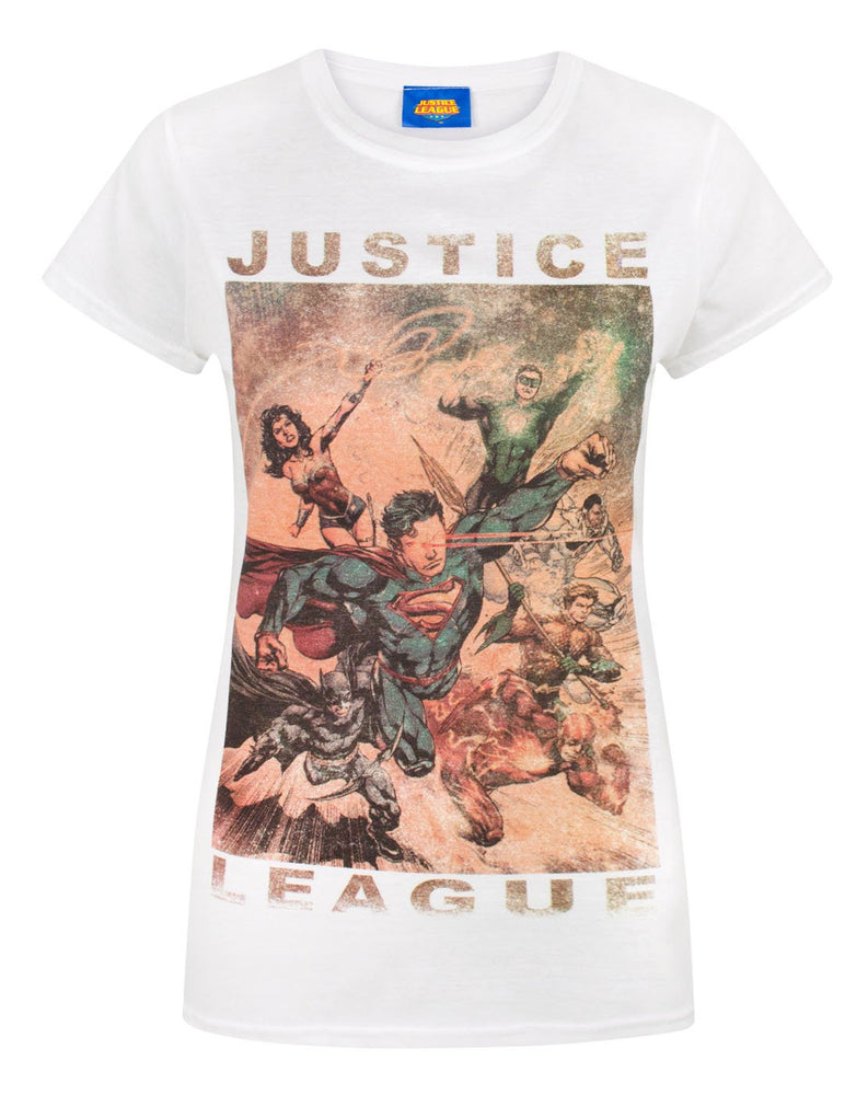Justice League Characters Action Women's T-Shirt