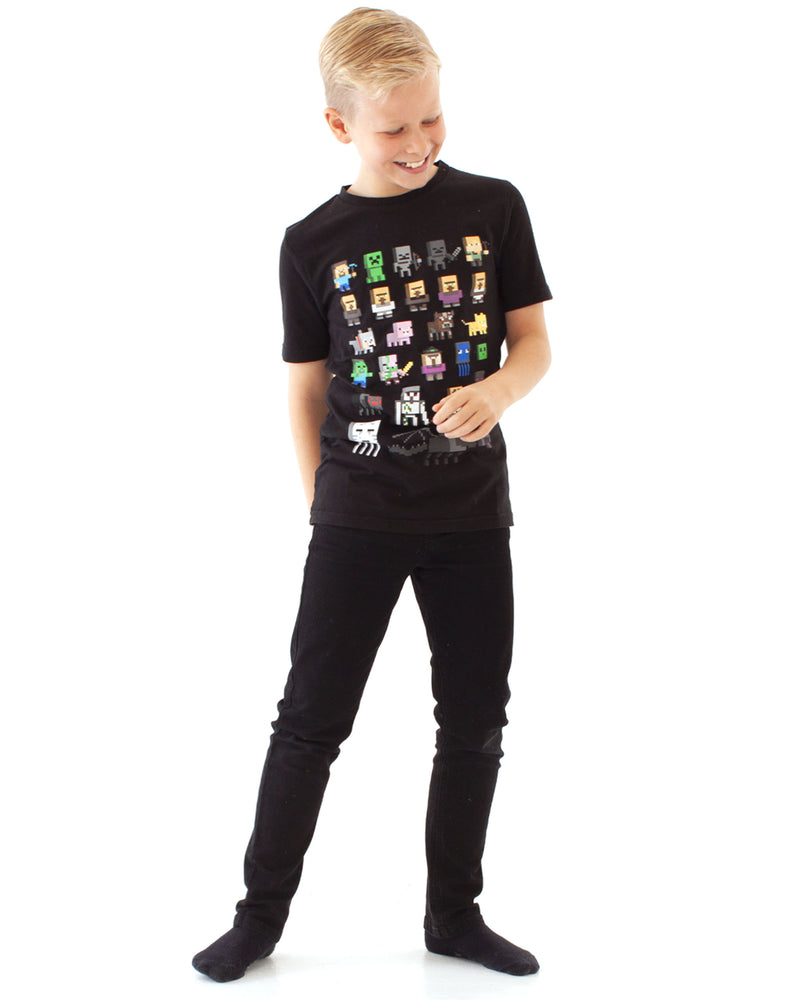 MINECRAFT BOYS T-SHIRT- Minecraft Sprites tee has short sleeves and a stylish crew neck for kids; is it the perfect gift for all fans of the popular Mojang video game, Minecraft!