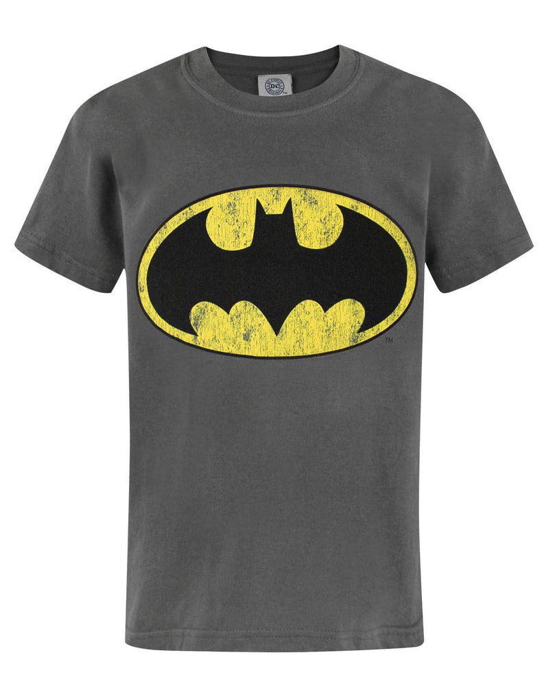 Batman Distressed Logo Boy's Short Sleeve T-Shirt