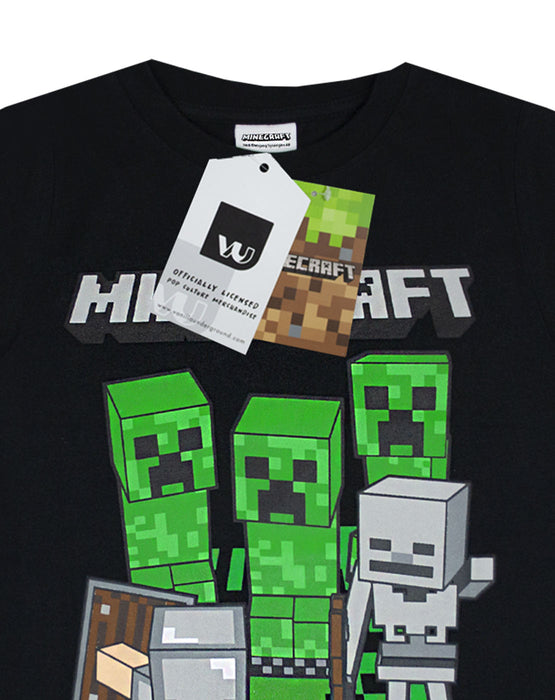 Minecraft Adventure Logo Boy's Black T-Shirt