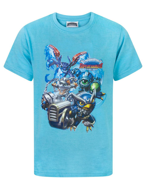 Skylanders Superchargers Characters Blue Boy's T-Shirt