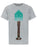Minecraft Creeper Shovel Grey Short Sleeve Boy's T-Shirt