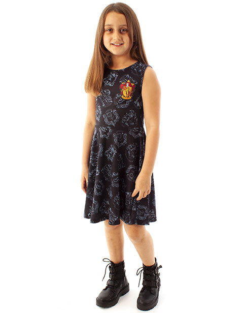 Harry Potter Hogwarts Houses Girl's Skater Costume Dress Kids Fancy Dress Party Cosplay