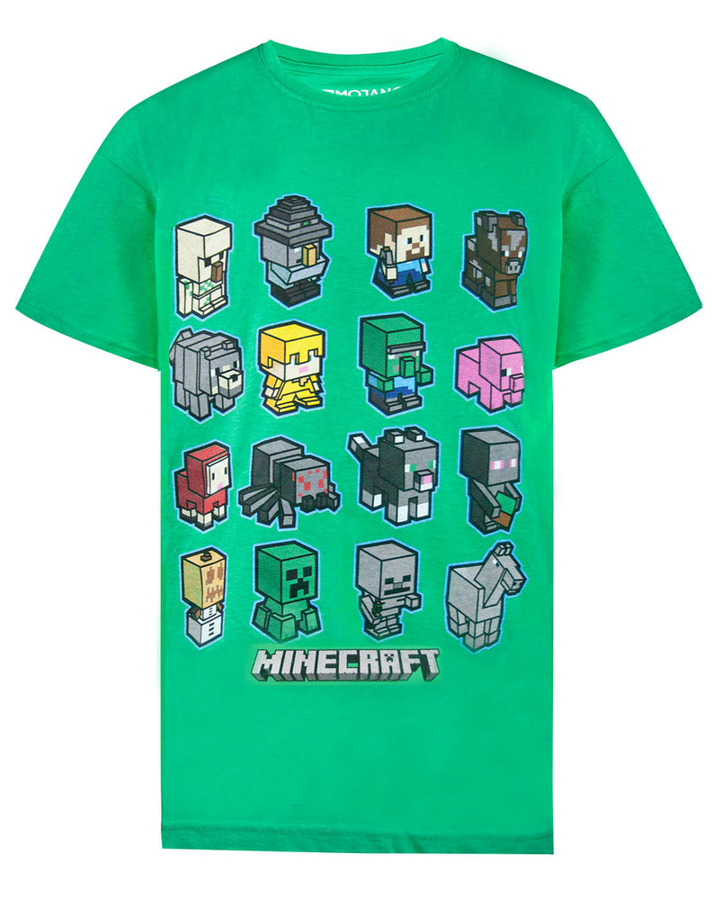 Minecraft Mini Mob Boys Green T-Shirt