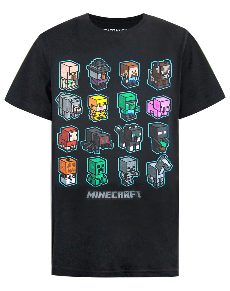 Minecraft Mini Mob Boys Black T-Shirt