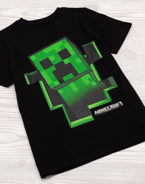 Minecraft "Creeper Inside" Black T-Shirt