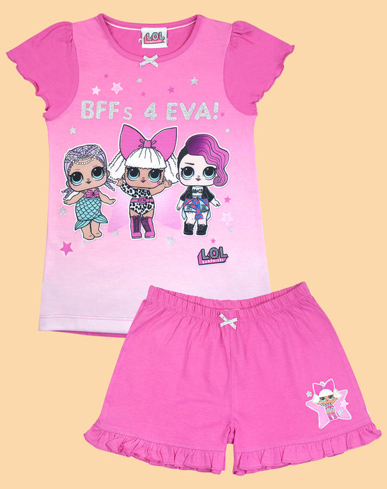 LOL Surprise! Dolls Fierce Glitter Girls Pink Short Pyjamas