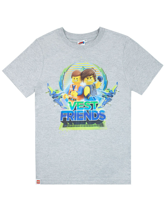 Lego Movie 2 Emmet And Rex Vest Friends Boys T-Shirt