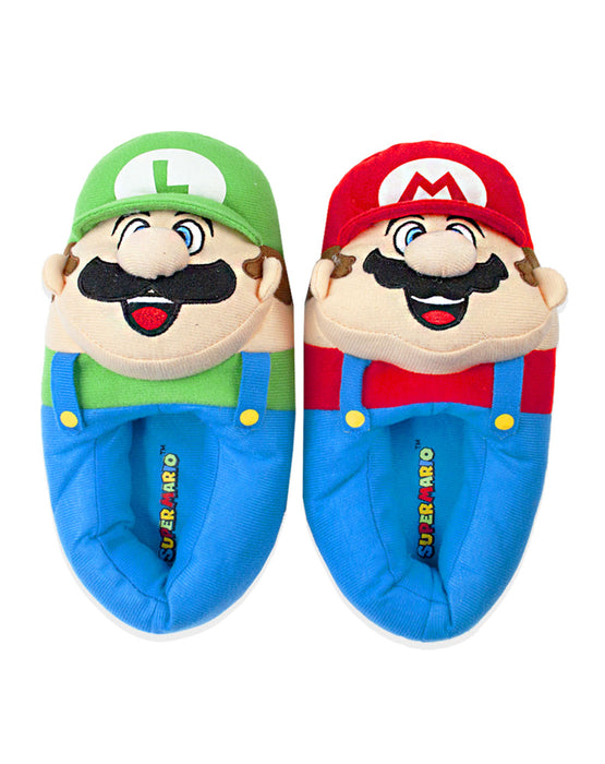 Super Mario Bros Mario And Luigi 3D Kid's Slippers