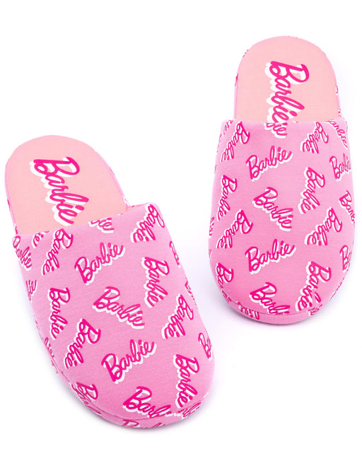 Barbie All Over Print Girl's Pink Slipper
