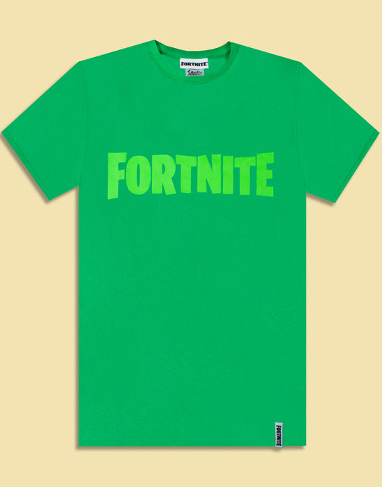 Fortnite Logo Boys Green T-Shirt Battle Royale Kids Tee