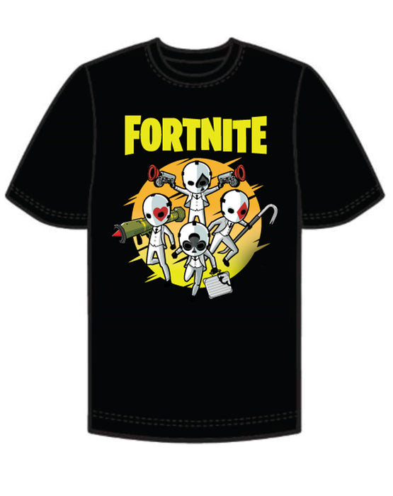 Fortnite High Stakes Event Boys Black T-Shirt Battle Royale Kids Tee