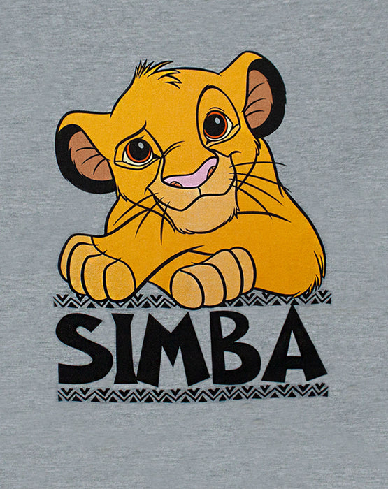 Disney Lion King Simba Boy's Grey Short Sleeve Casual T-Shirt
