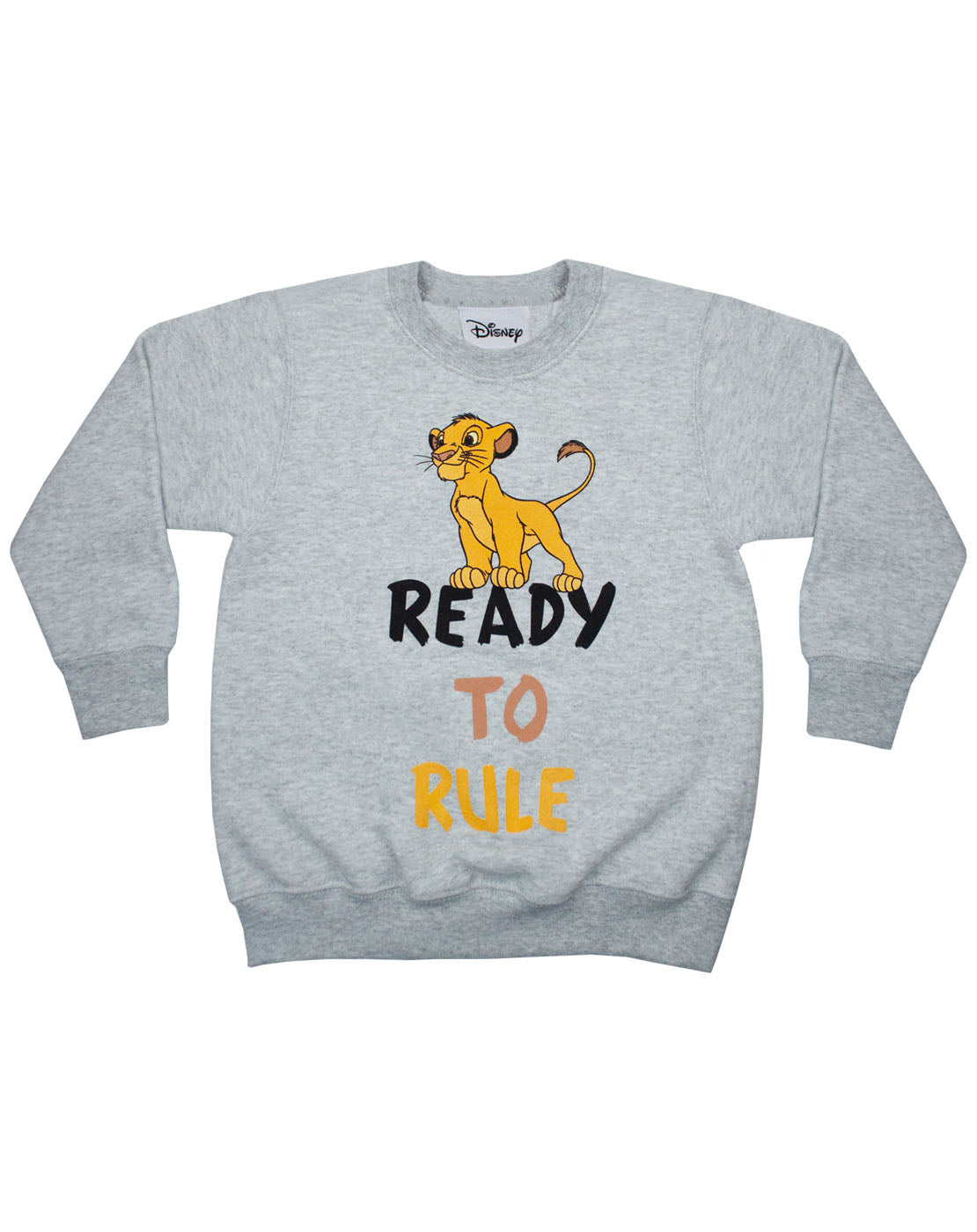 Disney Lion King Simba Ready to Rule Boy's Grey Long Sleeve Sweatshirt